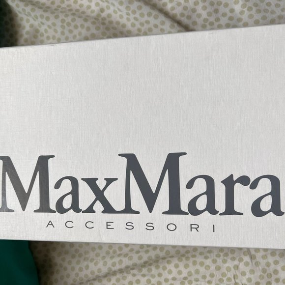 Max Mara Navy Blue Women's Sally Leather Slingback Pumps Size 7.5 - Picture 3 of 5